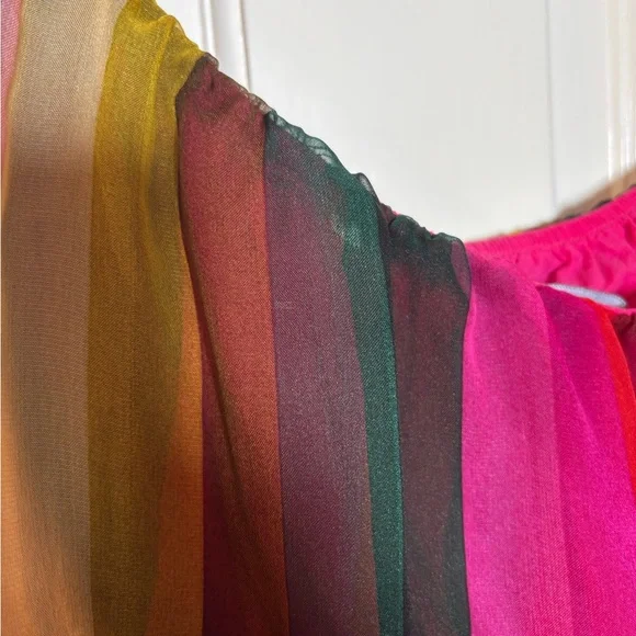 Aakaa Strapless‎ Striped Maxi Dress Multicolor - Picture 6 of 9